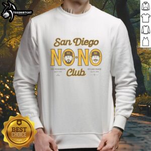 Nice San Diego No No Club sweatshirt in a stylish design, perfect for casual outings and showcasing San Diego pride.