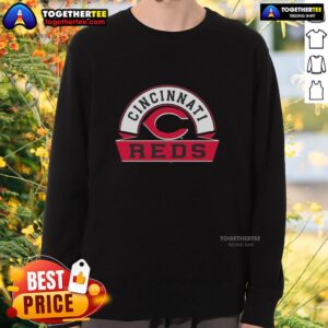 Top Cincinnati Reds Phase Banner Arch Sweatshirt featuring team colors and logo, perfect for Reds fans.