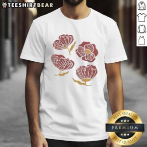 Pretty red poppy floral Fck T-shirt featuring vibrant flower design on a stylish casual tee for bold fashion statements.