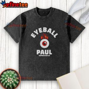 Premium Eyeball Paul Superstar DJ washed t-shirt featuring a vibrant graphic design, perfect for music lovers and fashionistas.