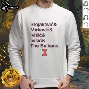 Official Illinois Basketball The Balkan Bloc Sweatshirt featuring team colors and logo, perfect for fans and athletes.