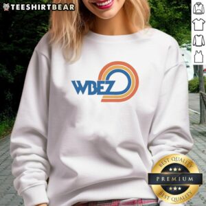 Awesome WBEZ Rainbow Vintage Logo Sweatshirt showcasing a vibrant retro design perfect for stylish comfort.