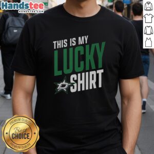 Hot Dallas Stars This Is My Lucky T-Shirt featuring vibrant team colors and logo, perfect for game day fan apparel.