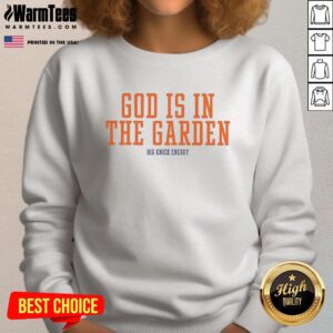 Alt Text: Premium New York Knicks God Is In The Garden sweatshirt for NBA Playoffs 2026, showcasing team spirit and style.
