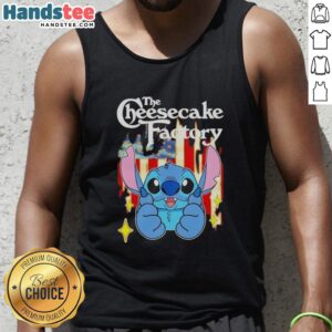 USA flag tank top with nice stitch details inspired by The Cheesecake Factory design.