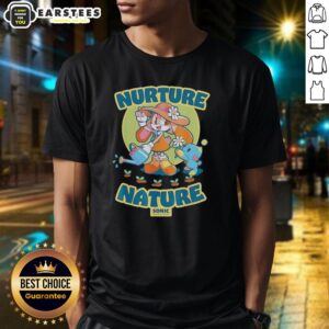Alt Text: Cute Cream The Rabbit and Hedgehog Earth Day Chao Garden Vintage T-Shirt design featuring vibrant colors and playful characters.
