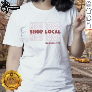 Original Shop Local Kansas City Ash Ladies Tee featuring a stylish design, perfect for supporting local businesses.