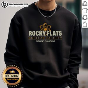 Alt Text: Vintage 1952 Nice Rocky Flats Nuclear Facility sweatshirt showcasing retro design and historical significance.