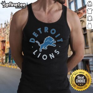 Stylish Nice Detroit Lions Circle Tank Top featuring a bold team logo, perfect for game day and casual wear.