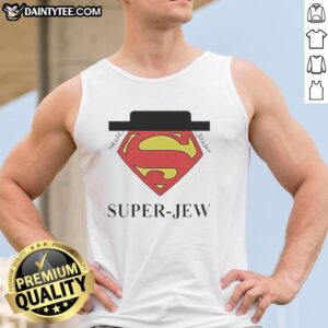 Hot Superman Super Jew tank top featuring a bold graphic design, perfect for casual wear and superhero fans.
