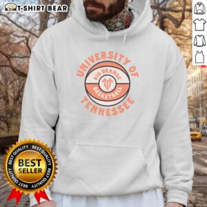 Alt Text: Vintage Tennessee hoodie featuring a large orange basketball design, perfect for sports enthusiasts and team fans.