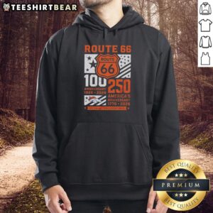 Awesome Denver Broncos Route 66 hoodie for the 100th anniversary, celebrating 250 years of America, 1926-2026.