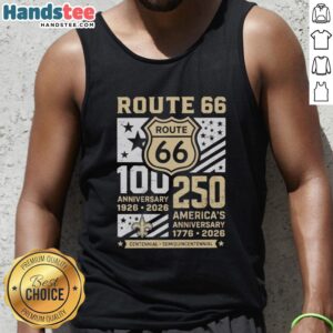 Premium New Orleans Saints Route 66 Centennial tank top celebrating 100th Anniversary 1926-2026 and 250th America Anniversary.