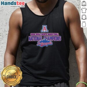 Premium NCAA Arizona Wildcats Men's Basketball 2026 National Champions tank top featuring team colors and logo design.