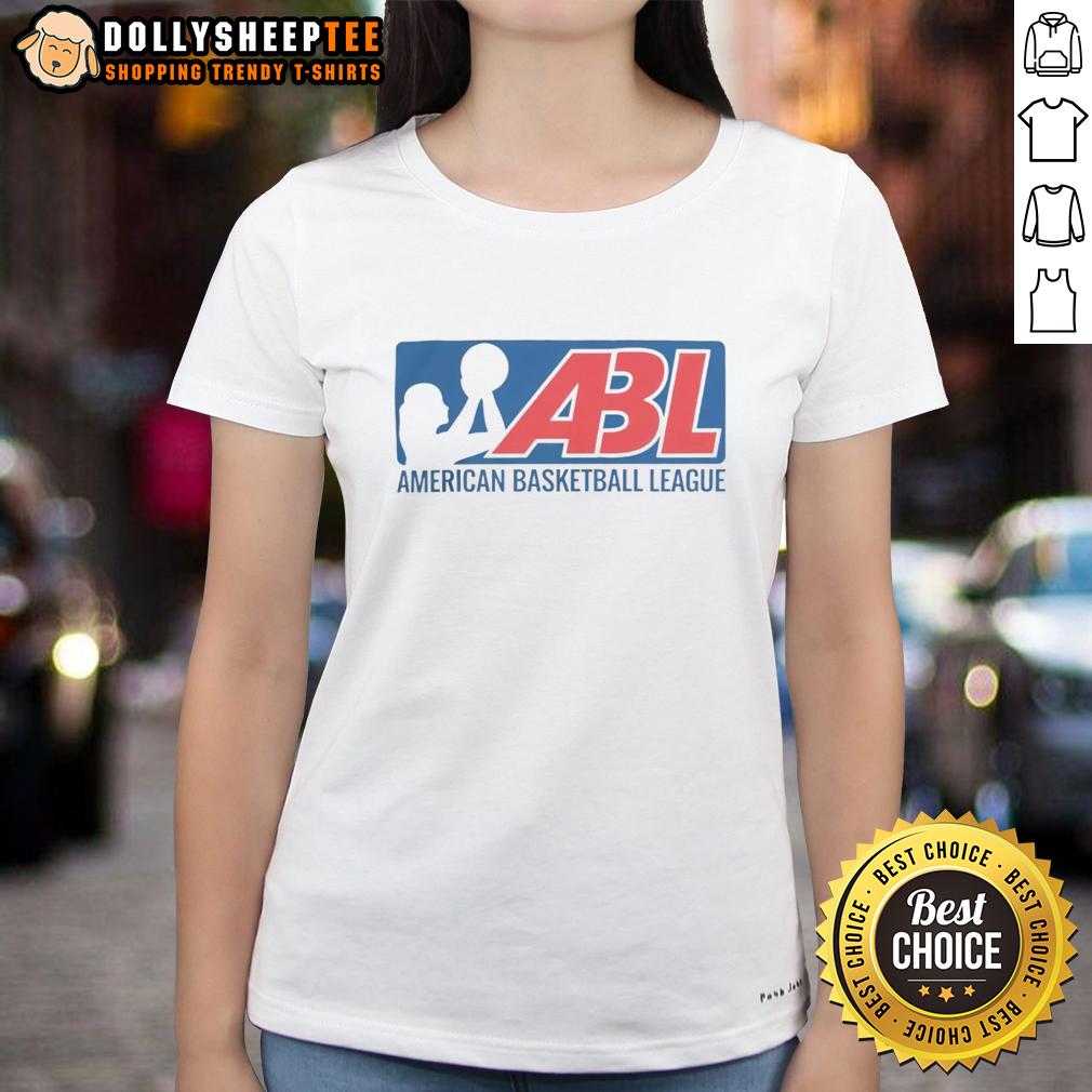 Premium American Basketball League Logo Ladies Tee