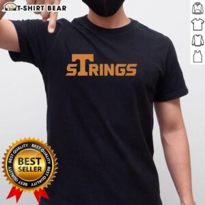 Alt Text: Nice Tennessee Volunteers Strings Logo T-Shirt featuring vibrant colors and a stylish design for fans.