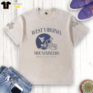 Alt Text: Pretty West Virginia Mountaineers 'Earn It Together' washed t-shirt, showcasing team spirit and stylish design.