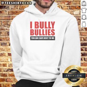 Funny hoodie featuring a 'Nice I Bully Bullies' design, perfect for dog lovers and those who value safety.