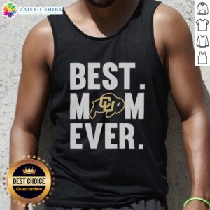 Nice Colorado Buffaloes Mom Ever logo on a stylish Mother's Day fan tank top, perfect for celebrating moms and team spirit.