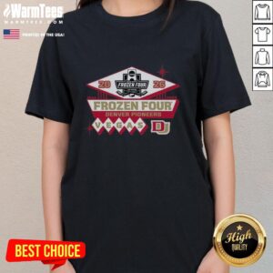 Hot Official Denver Pioneers Men's Ice Hockey 2026 NCAA Frozen Four Ladies Tee in vibrant colors and stylish design.