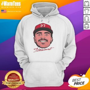 Alt Text: Original Sal Stewart Cincinnati Reds MLB Big Face Signature Hoodie showcasing vibrant team colors and stylish design.