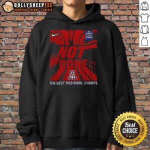 Awesome Arizona Wildcats Final Four 2026 West Regional Champs hoodie showcasing team spirit and style.