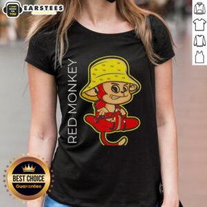 Awesome Red Monkey Angry Ladies Tee featuring a vibrant monkey graphic, perfect for casual wear and animal lovers.