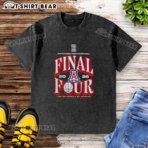 Alt Text: Original Arizona Wildcats 2026 NCAA Men's Basketball Tournament March Madness Final Four washed t-shirt design.