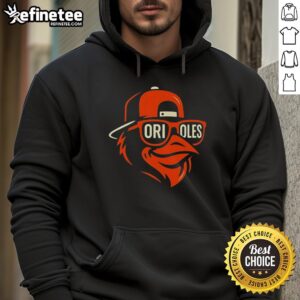 Alt Text: Original Baltimore Orioles Name Love Style Animal Mascot Hoodie featuring a vibrant Orioles mascot design.