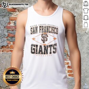Awesome San Francisco Giants Major League Baseball Cooperstown Diamond tank top featuring team colors and logo design.