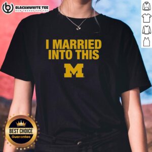 Michigan Wolverines ladies tee showcasing team pride with stylish design, perfect for fans celebrating game day.