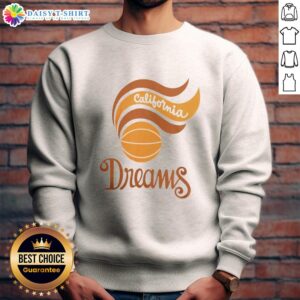 Original California Dreams basketball sweatshirt featuring vibrant graphics and a comfortable fit, perfect for fans.