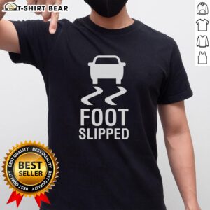 Good Foot Slipped Happy Accident T-Shirt featuring a playful design and vibrant colors, perfect for casual wear.