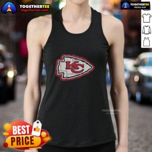 Stylish Kansas City Chiefs rivet logo tank top featuring bold design, perfect for game day and casual wear.