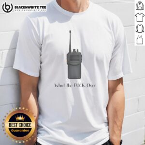 Pretty Vertex Standard Vx-451 'What The Fck Over' T-Shirt design featuring bold text and a stylish graphic.