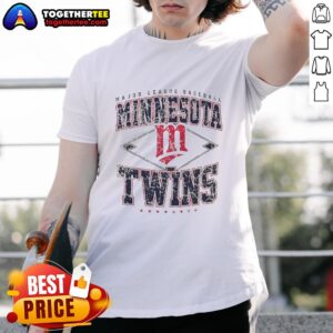 Official Minnesota Twins Major League Baseball Cooperstown Diamond T-Shirt featuring vibrant team graphics and logo.