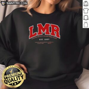 Alt Text: Mingyu wearing LMR Est 2021 sweatshirt, excited for future adventures and good things to come.