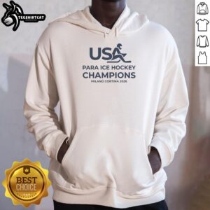 Premium USA Para Ice Hockey Champions Milano Cortina 2026 T-Shirt - Image 2