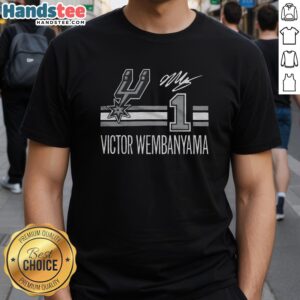 Awesome Spurs Victor Wembanyama Signature Jersey T-Shirt featuring bold graphics and team colors, perfect for fans.