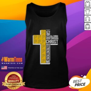 Awesome Pittsburgh Pirates tank top featuring 'I Can Do All Things Through Christ Who Strengthens Me' design.
