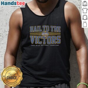 Vintage Michigan Wolverines MBB 2026 National Champions tank top, celebrating Hail to the Victors, sports apparel.