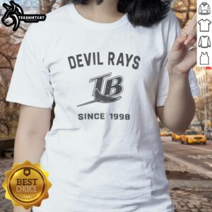 Alt Text: Premium Tampa Bay Rays Cooperstown Duster Ladies Tee featuring stylish design and comfortable fit for fans.