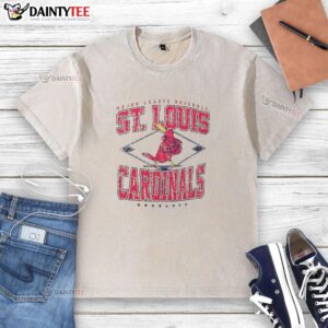 Hot St. Louis Cardinals Major League Baseball Cooperstown Diamond Washed T-Shirt displayed on a hanger.