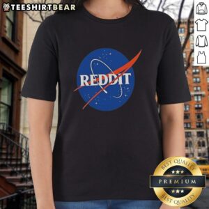 Top Reddit NASA logo ladies tee featuring a stylish design for space enthusiasts and casual wear lovers.