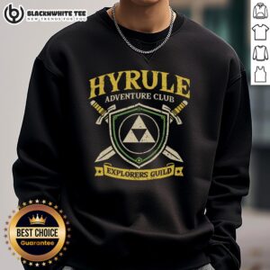 Alt Text: Premium Hyrule Adventure Club sweatshirt featuring a stylish design for gamers and fans of the Hyrule universe.