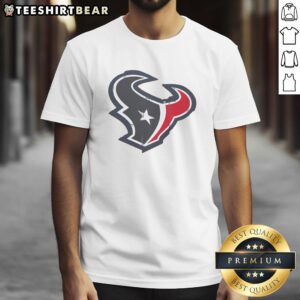 Original Houston Texans Rivet Logo T-Shirt featuring bold team colors and iconic logo, perfect for NFL fans and game day.