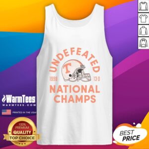 Alt Text: 1998 UT Football National Champs tank top featuring team colors and logo, perfect for fans and collectors.