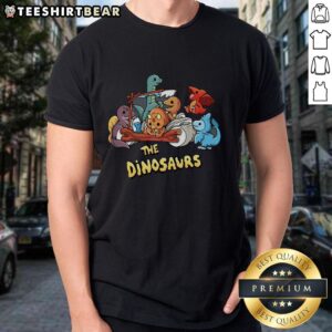 Adorable 'Top The Dinosaurs' cute T-shirt featuring colorful dinosaur graphics, perfect for kids and dinosaur lovers.