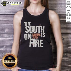 Nice Norma Jean 'The South Is On Fire' tank top featuring bold graphics and a stylish design for casual wear.