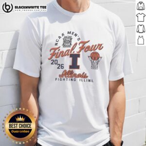 Illinois Fighting Illini 2026 T-Shirt for NCAA Men's Final Four, featuring vibrant team colors and logo design.